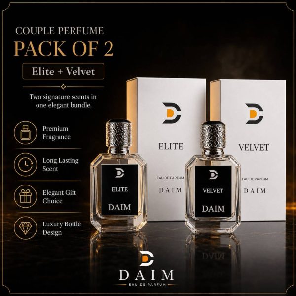 Daim Couple Perfume Pack of 2 – Elite & Velvet Eau de Parfum - Image 2